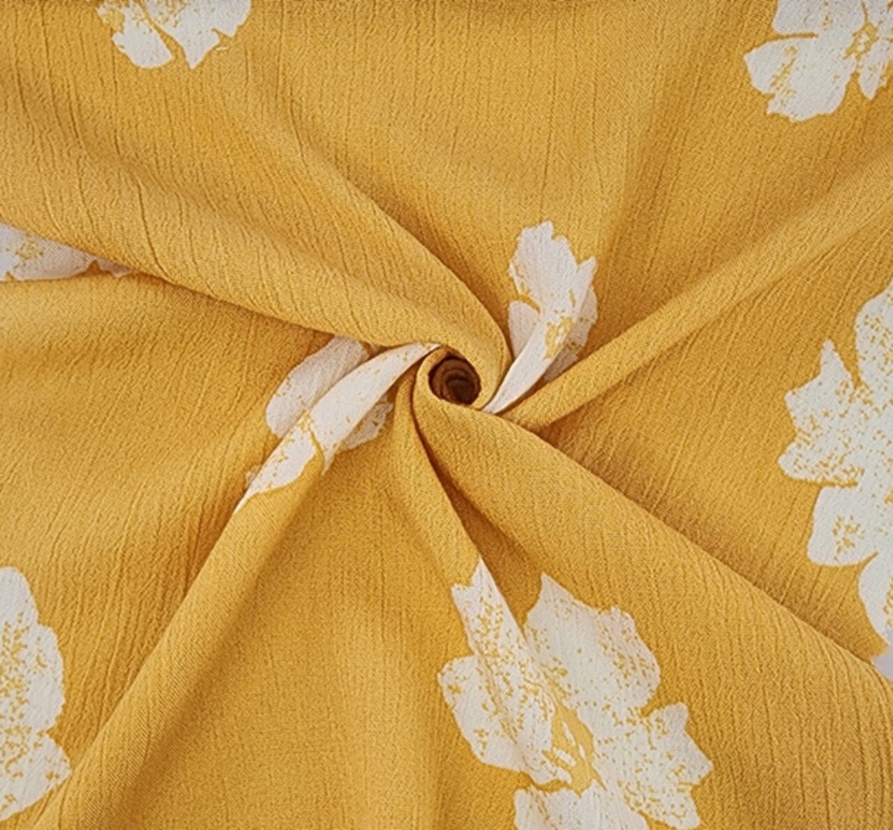 1 Yard Mustard Gold Rayon Crinkle Apparel Fabric 50/52 inches Width